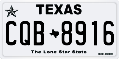 TX license plate CQB8916