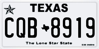 TX license plate CQB8919