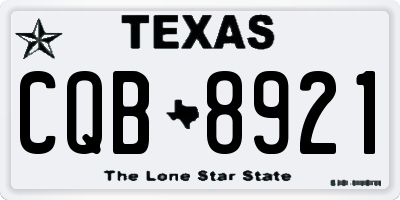TX license plate CQB8921