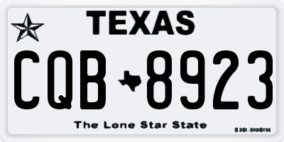 TX license plate CQB8923