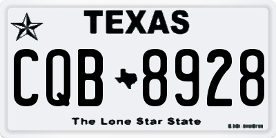 TX license plate CQB8928