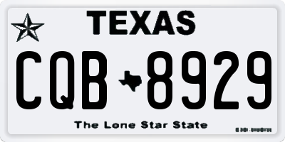 TX license plate CQB8929