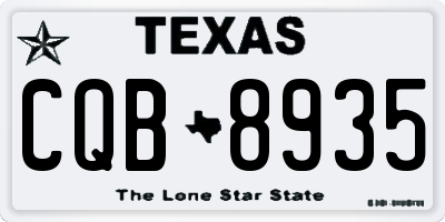 TX license plate CQB8935
