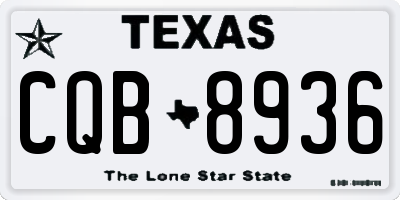 TX license plate CQB8936