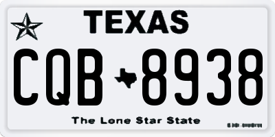 TX license plate CQB8938
