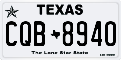 TX license plate CQB8940