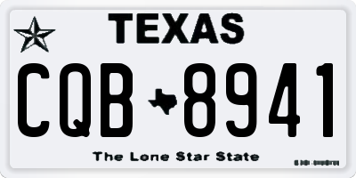 TX license plate CQB8941