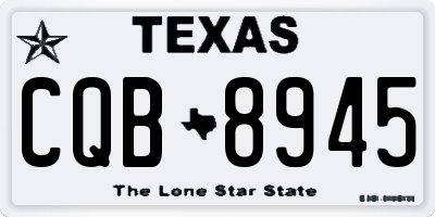 TX license plate CQB8945