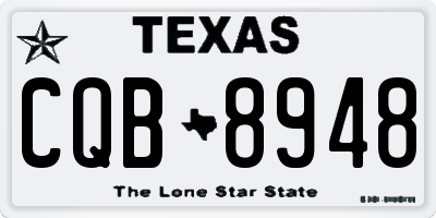 TX license plate CQB8948