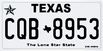 TX license plate CQB8953