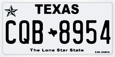 TX license plate CQB8954