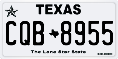 TX license plate CQB8955