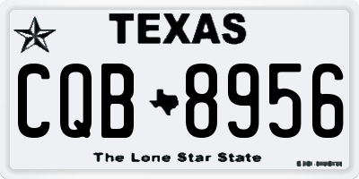 TX license plate CQB8956
