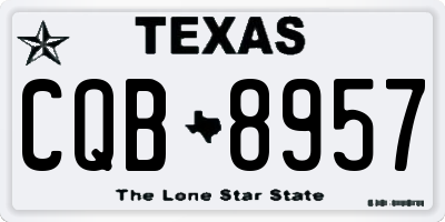 TX license plate CQB8957