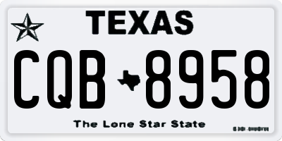 TX license plate CQB8958