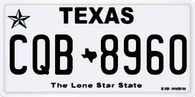 TX license plate CQB8960