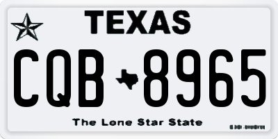 TX license plate CQB8965