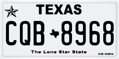 TX license plate CQB8968