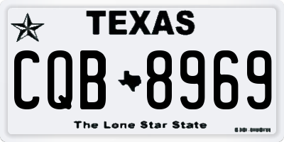 TX license plate CQB8969