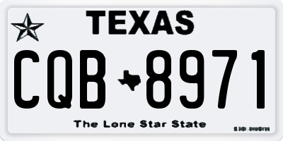 TX license plate CQB8971