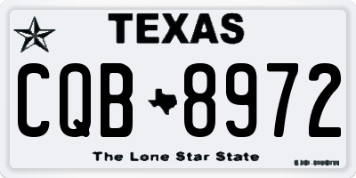 TX license plate CQB8972