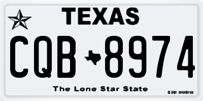 TX license plate CQB8974