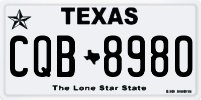 TX license plate CQB8980