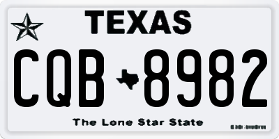 TX license plate CQB8982