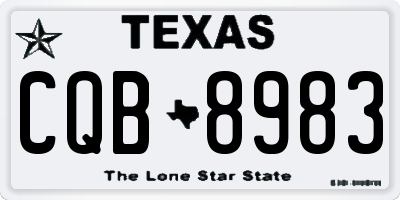 TX license plate CQB8983