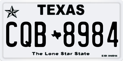 TX license plate CQB8984