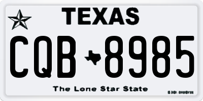 TX license plate CQB8985