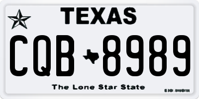 TX license plate CQB8989