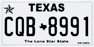 TX license plate CQB8991