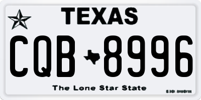 TX license plate CQB8996