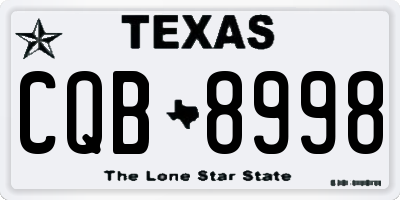 TX license plate CQB8998