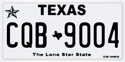 TX license plate CQB9004