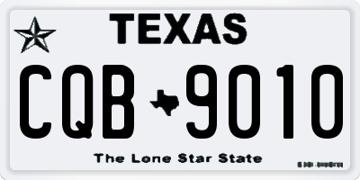 TX license plate CQB9010
