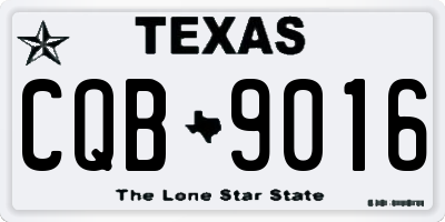 TX license plate CQB9016