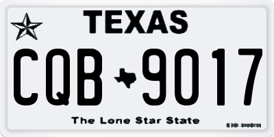 TX license plate CQB9017