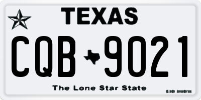 TX license plate CQB9021