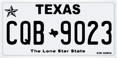 TX license plate CQB9023
