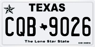 TX license plate CQB9026