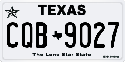 TX license plate CQB9027