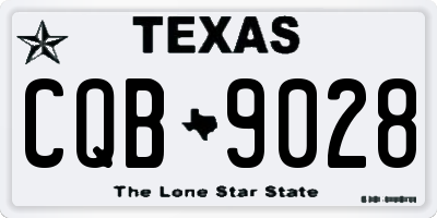 TX license plate CQB9028