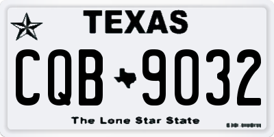 TX license plate CQB9032