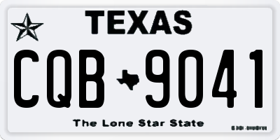 TX license plate CQB9041