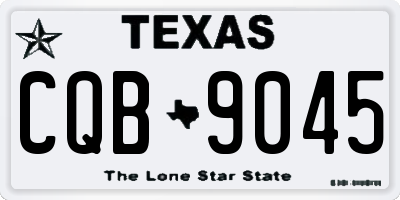 TX license plate CQB9045