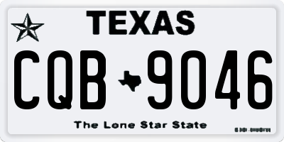 TX license plate CQB9046