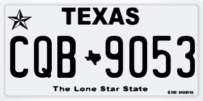 TX license plate CQB9053