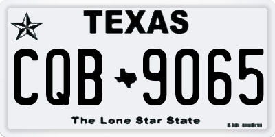 TX license plate CQB9065